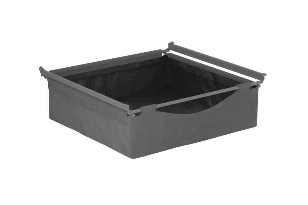 Textile Basket low W600 H150, Dark Grey